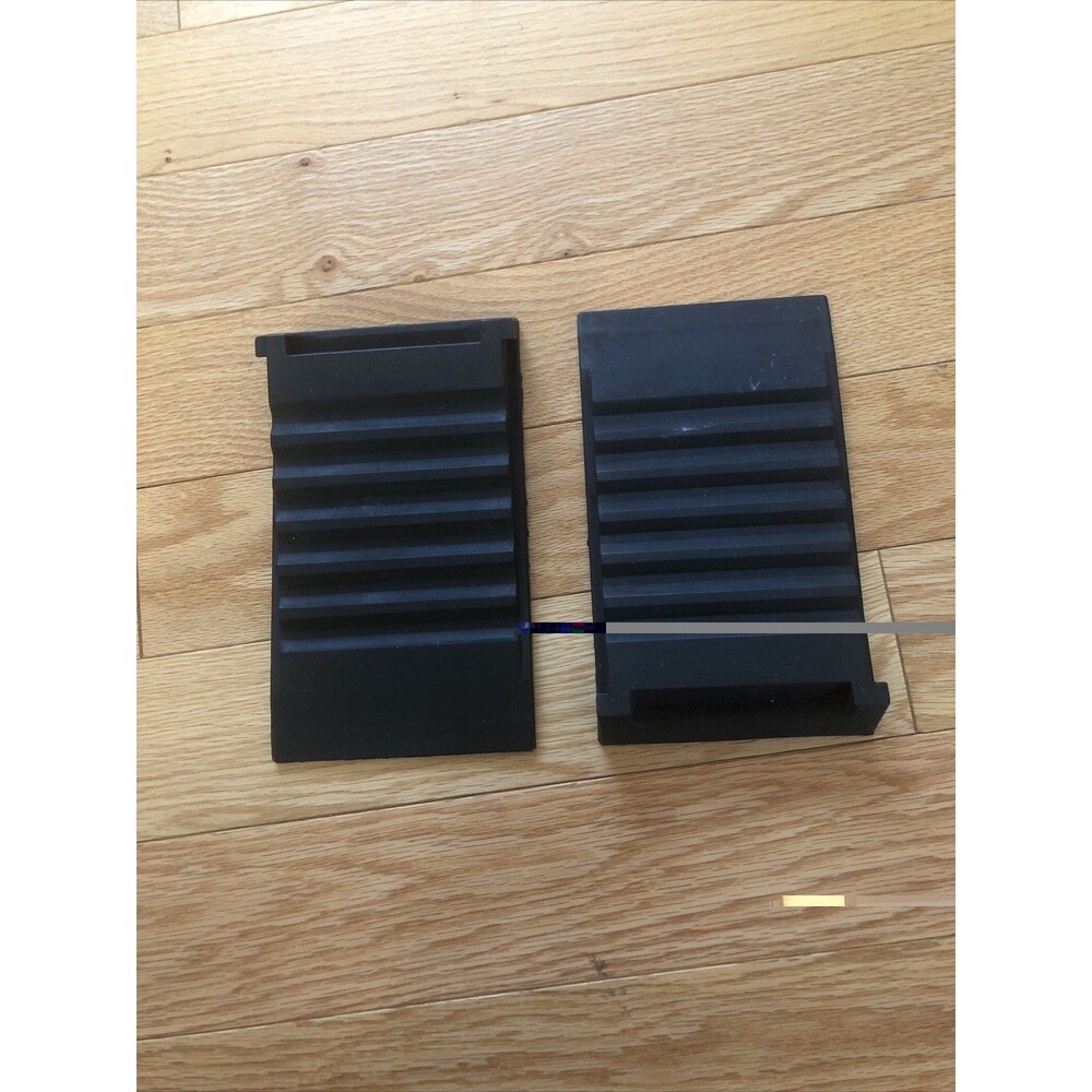 DURABLE RUBBER WHEEL CHOCKS SET OF (2) BLACK Low profile